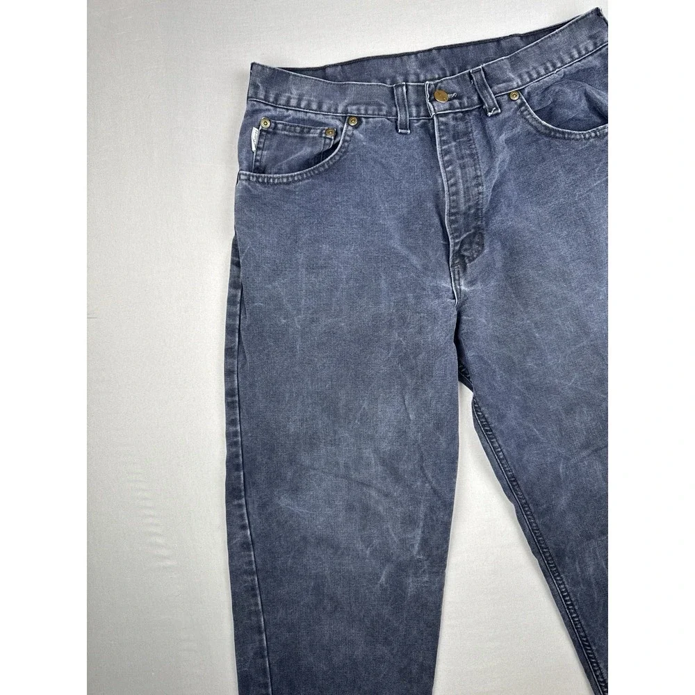 Vintage Carhartt WU183 Union Made Indigo Blue Work Pants 32x30 USA